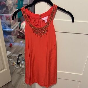 Lilly Pulitzer Orange Embellished Tank Top